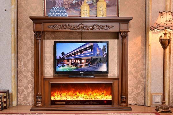 front view of duraflame electric fireplace tv stand