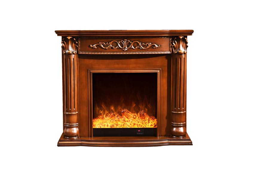 front view of freestanding electric fireplace