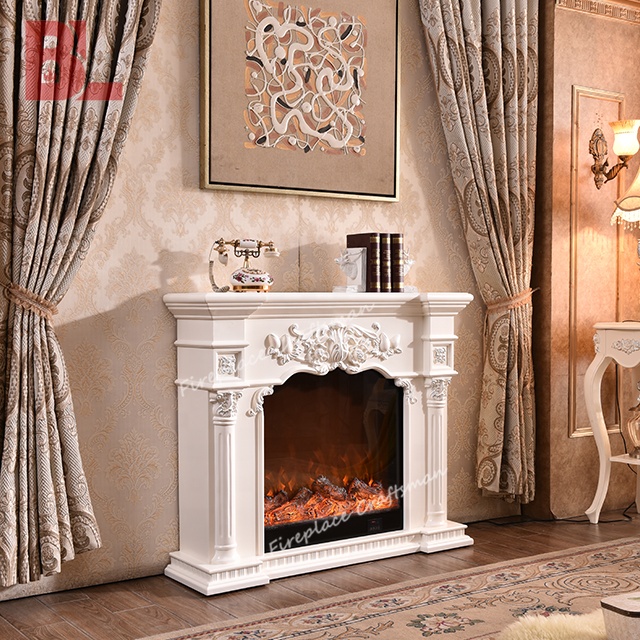 2021 Factory excellent 318 project factory wholesale high quality royal carved electric fire home fireplace