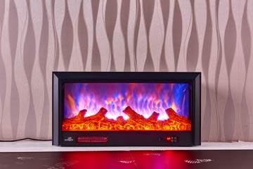 Classic blue flames electric fireplace insert