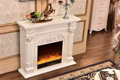 front view of electric fireplace stove