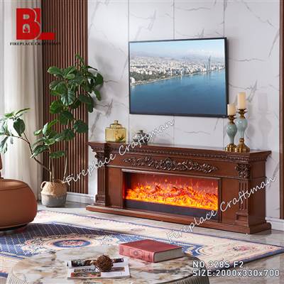 cherry electric fireplace mantel